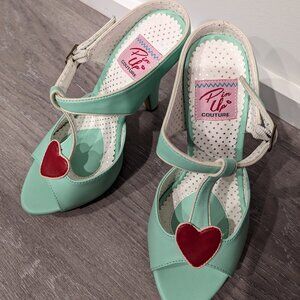 Pinup Couture "SIREN-09" Open Back Heels - Size 6